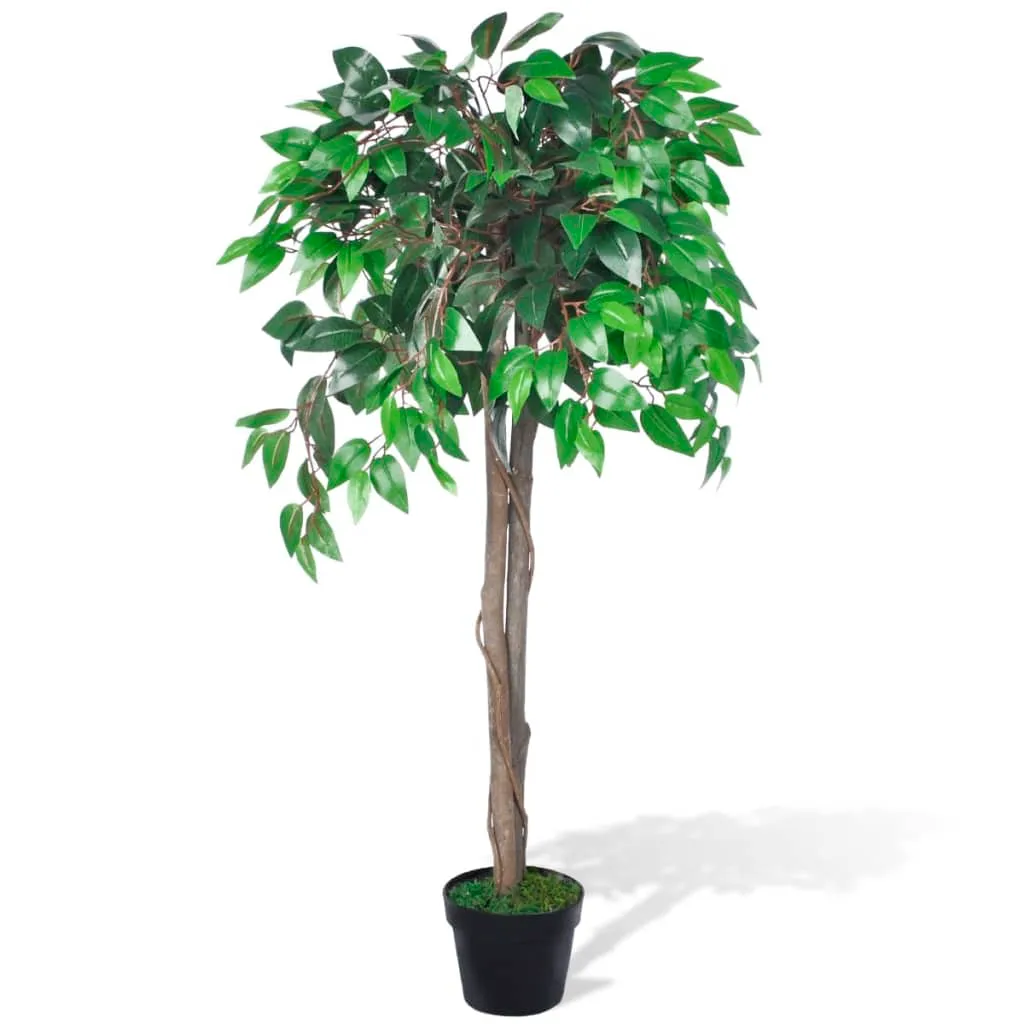 vidaXL Albero di Ficus Artificiale con Vaso 110 cm