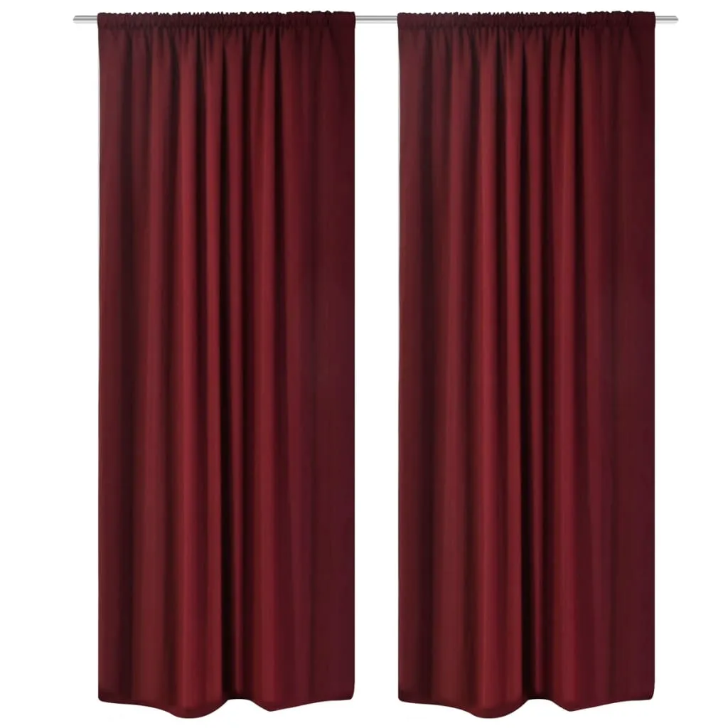 vidaXL Tende Oscuranti 2 Strati 2 pz 140 x 245 cm Bordeaux 