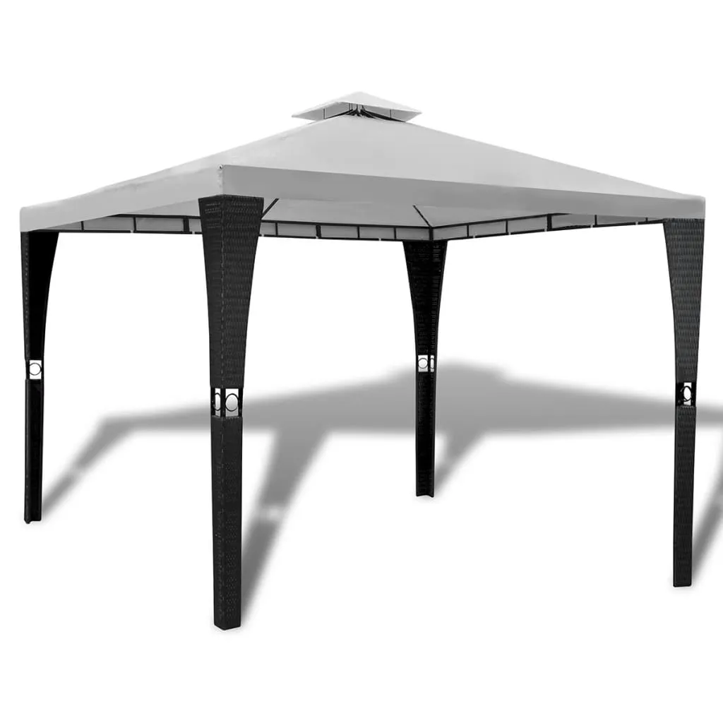 vidaXL Gazebo con Tetto 3 x 3 m Crema Bianco