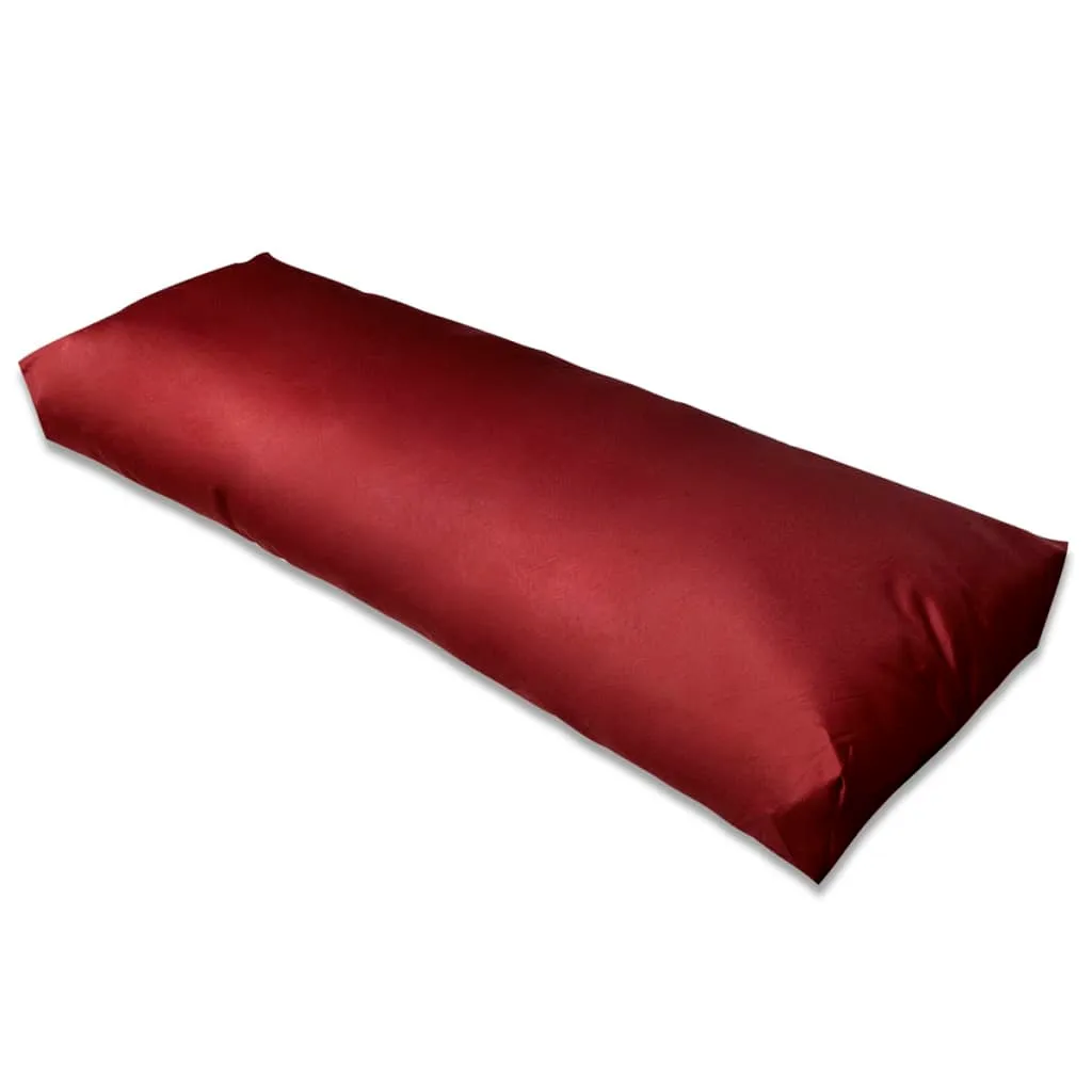 vidaXL Cuscino di Appoggio Imbottito Rosso Vino 120 x 40 x 10 cm