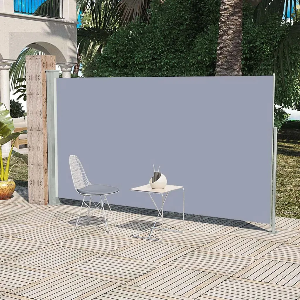 vidaXL Tenda da Sole Laterale Retrattile 160 x 300 cm Grigio