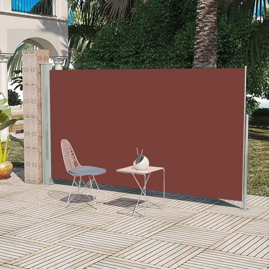 vidaXL Tenda da Sole Laterale Retrattile 160 x 300 cm Marrone