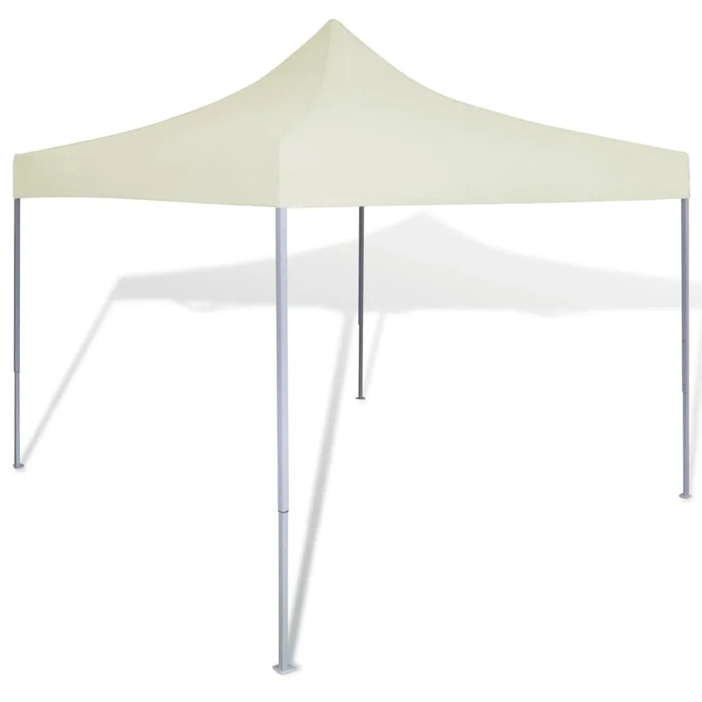 vidaXL Tenda Pieghevole Crema 3 x 3 m