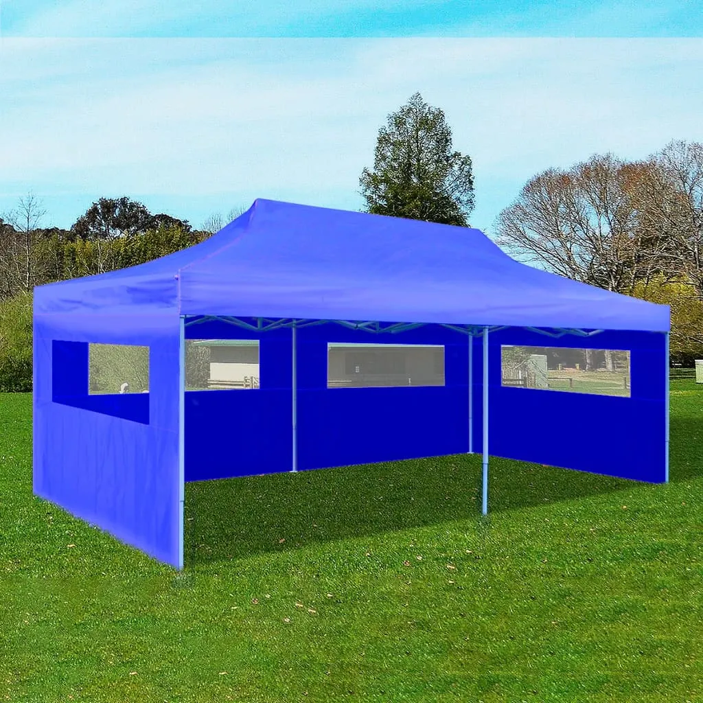 vidaXL Tenda per Feste Pop-up Pieghevole Blu 3 x 6 m