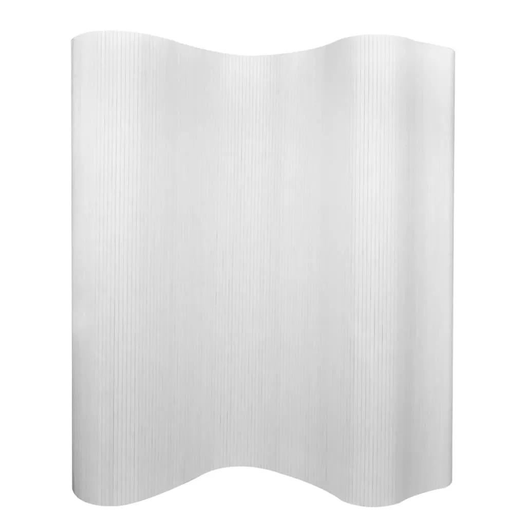 vidaXL Pannello Divisore per la Stanza in Bambù Bianco 250x165 cm