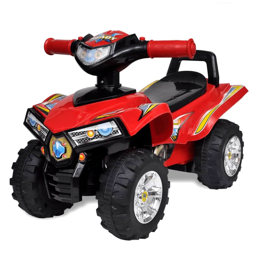 vidaXL Quad per Bambini Rosso con Suoni e Luci