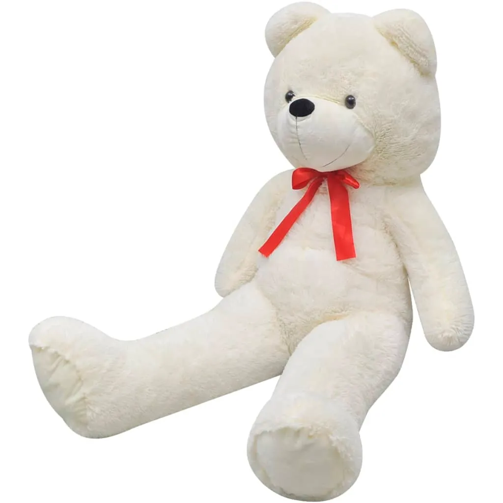 vidaXL Orsacchiotto di Peluche XXL Bianco 135 cm