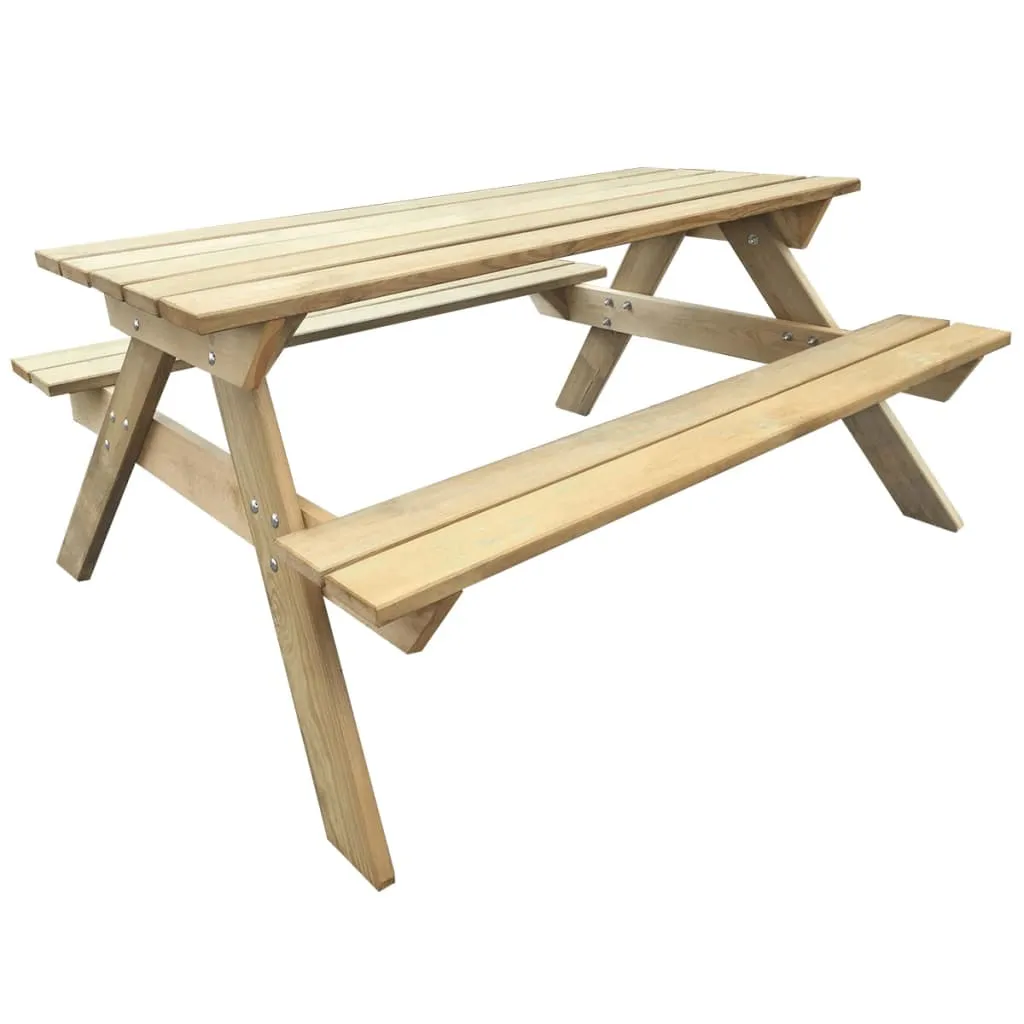 vidaXL Tavolo da Picnic 150x135x71,5 cm in Legno