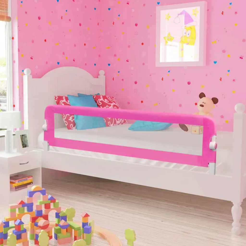 vidaXL Barriera di Sicurezza per Letto Bambino 150 x 42 cm Rosa