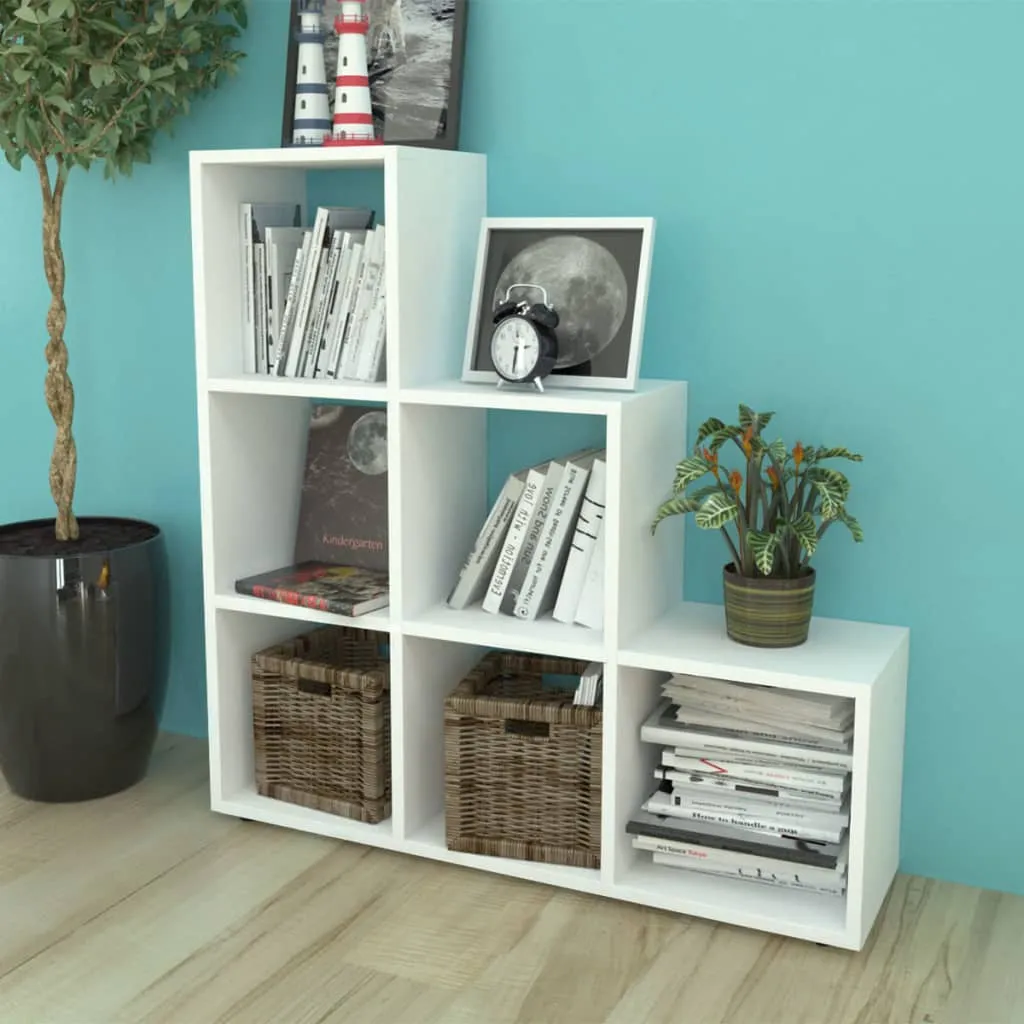 vidaXL Libreria Scalare / Scaffale Espositore 107 cm Bianco