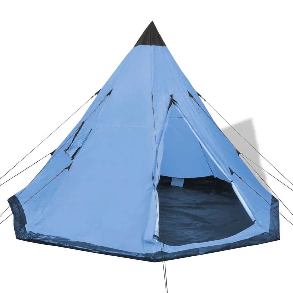 vidaXL Tenda per 4 Persone Blu