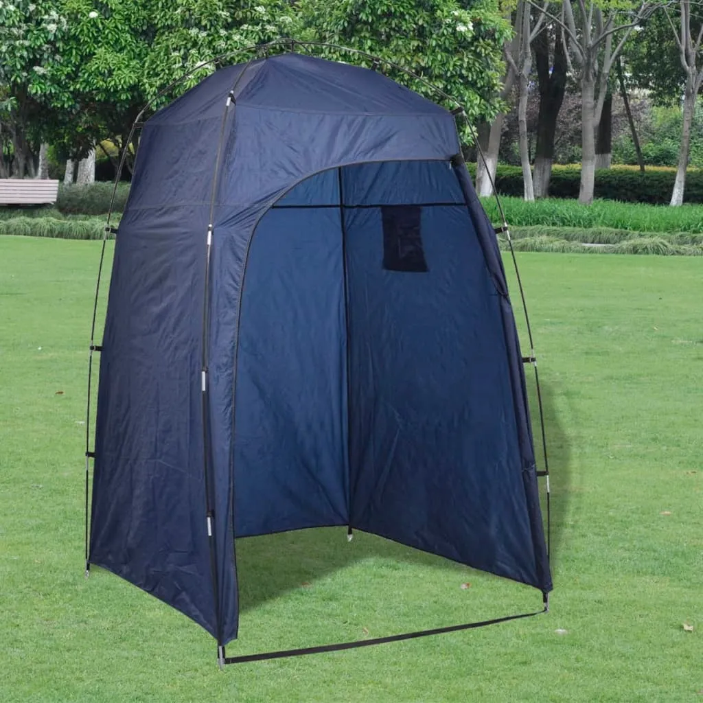 vidaXL Tenda per Doccia/WC/Spogliatoio Blu