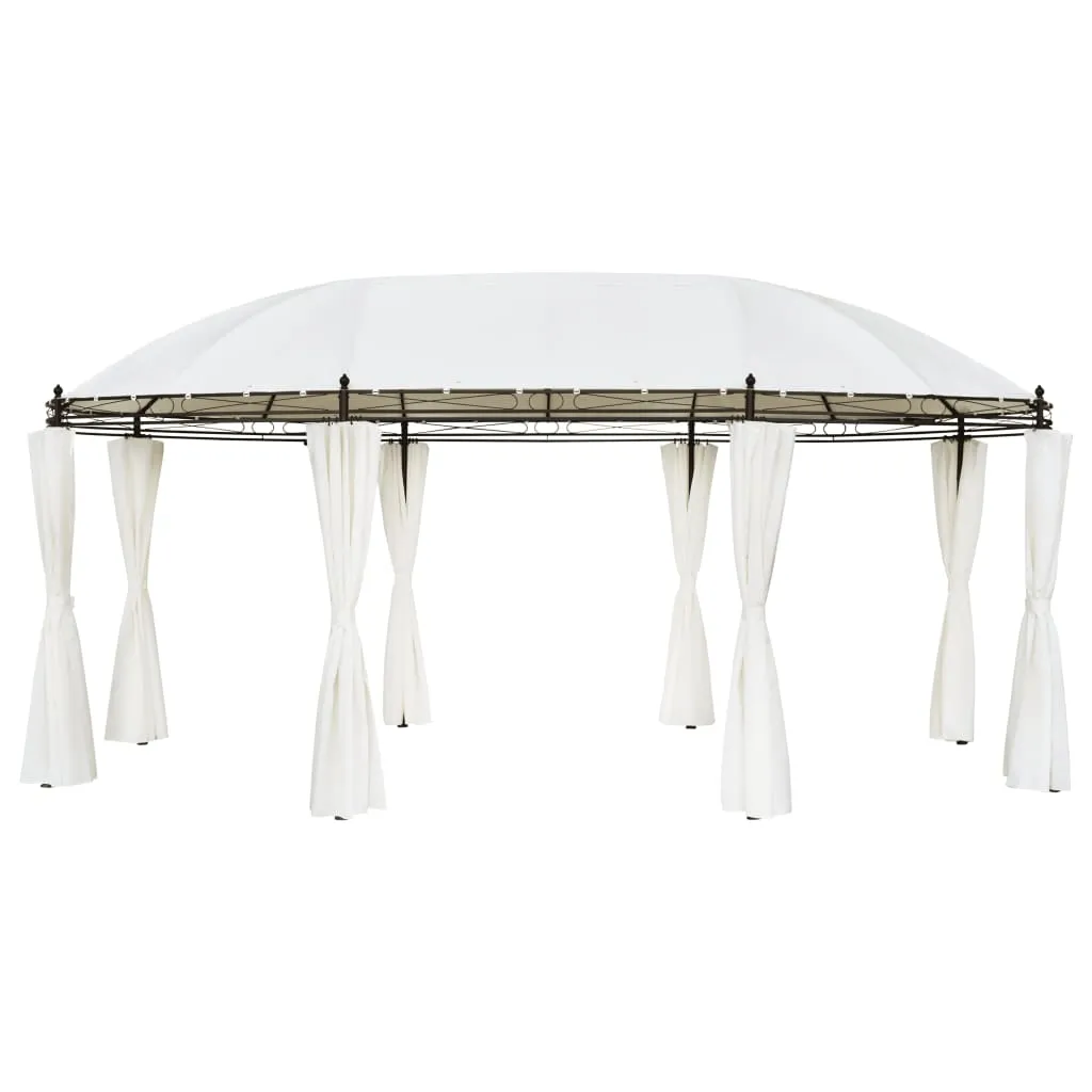 vidaXL Gazebo Bianco Crema 530x350x265 cm