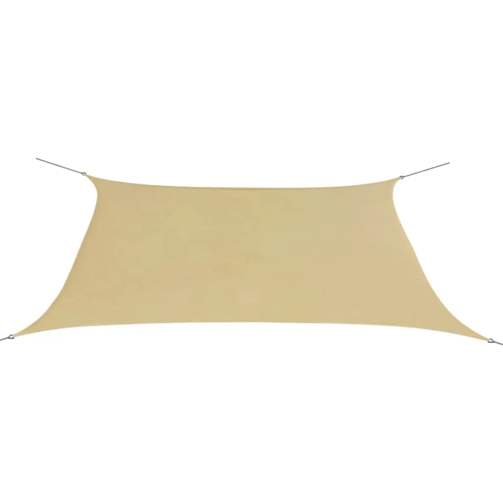 vidaXL Parasole a Vela Oxford Rettangolare 2x4 m Beige