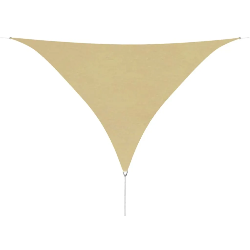 vidaXL Parasole a Vela Oxford Triangolare 5x5x5 m Beige