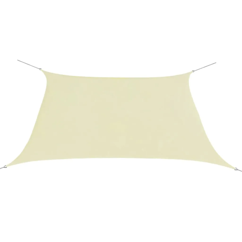 vidaXL Parasole a Vela Oxford Quadrato 3,6x3,6 m Crema