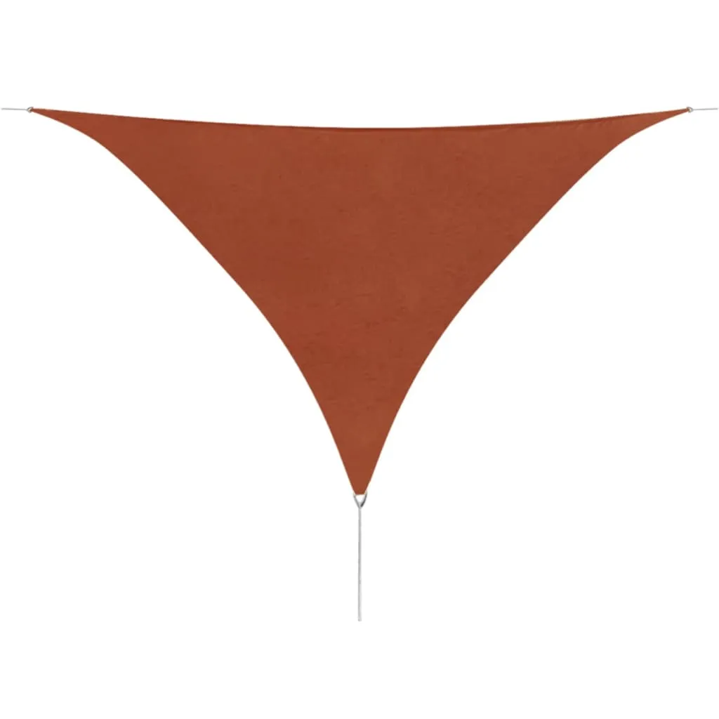 vidaXL Parasole a Vela Oxford Triangolare 3,6x3,6x3,6 m Terracotta