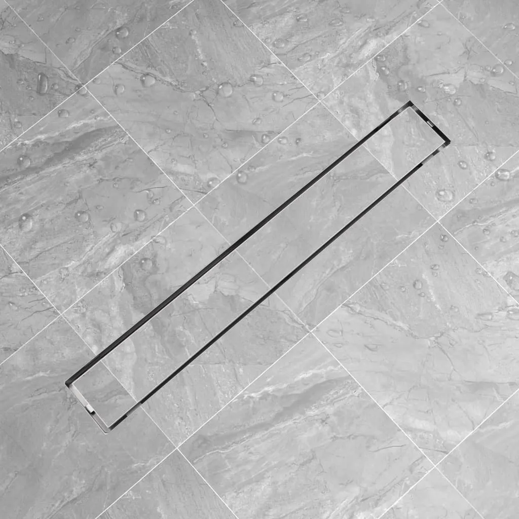 vidaXL Canaletta di Drenaggio Lineare per Doccia 830x140 mm Acciaio Inox