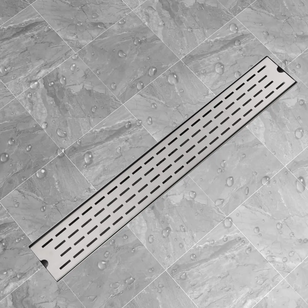 vidaXL Canaletta Drenaggio Lineare per Doccia 830x140 mm Acciaio Inox