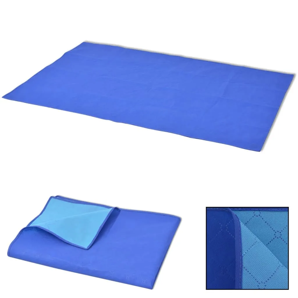 vidaXL Coperta da Picnic Blu e Celeste 150x200 cm