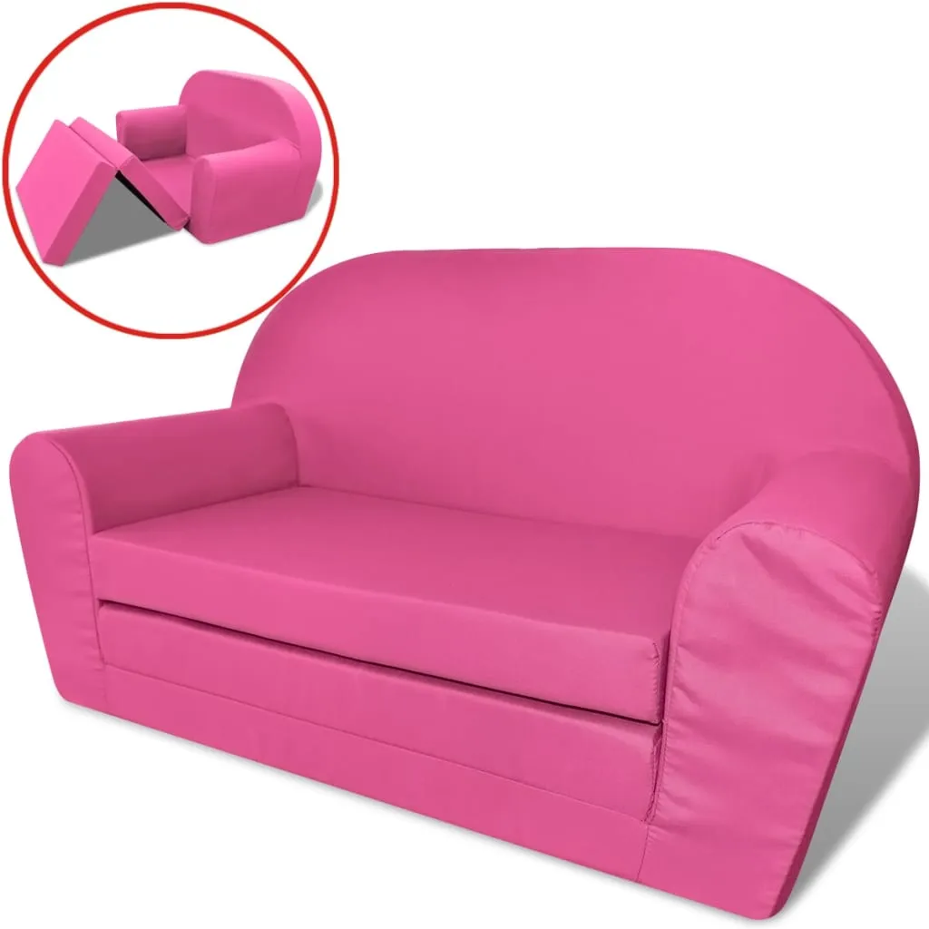 vidaXL Poltrona Letto per Bambini Rosa