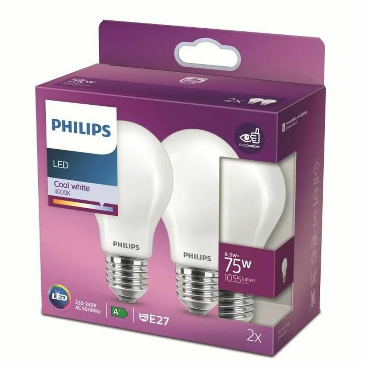 Lampadina LED Philips Bombilla 75 W (2 Unità)