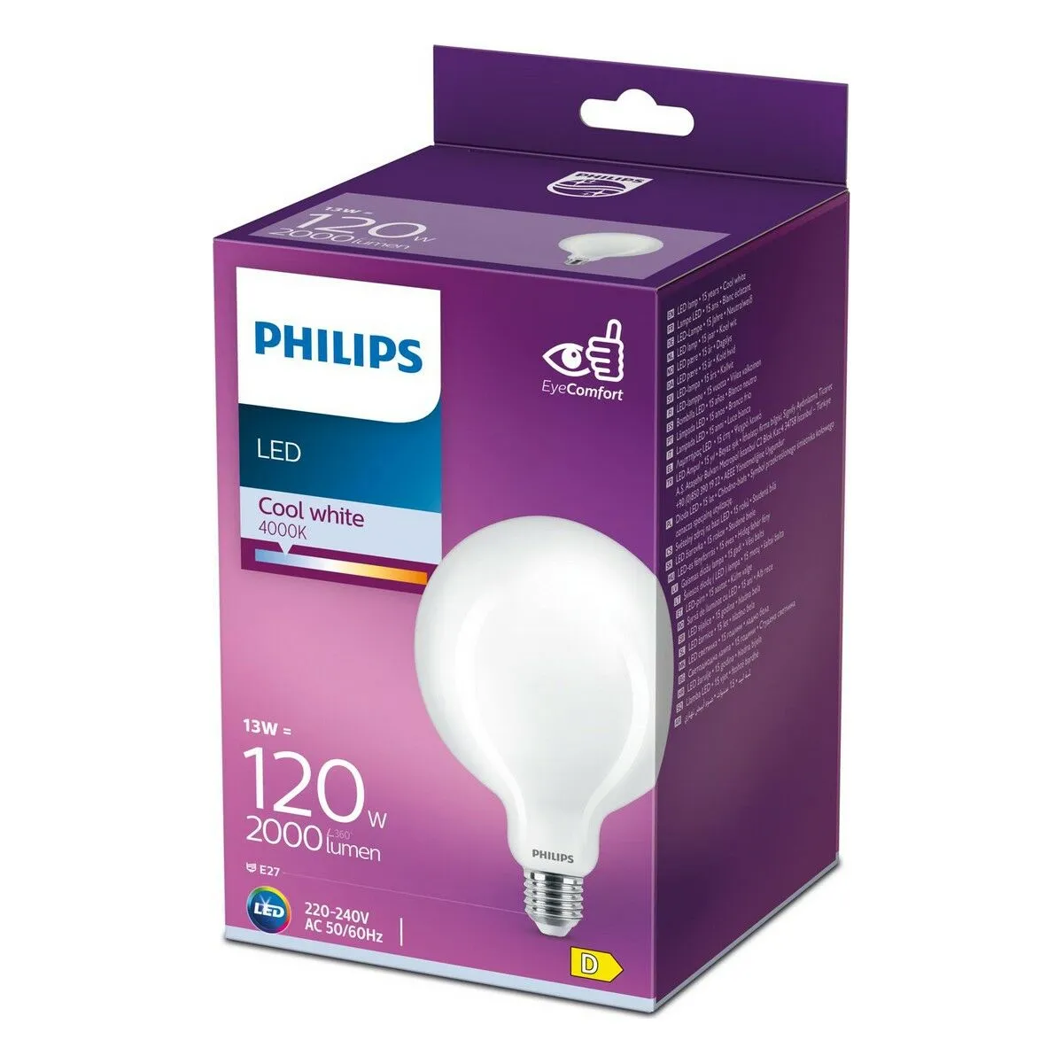 Lampadina LED Philips 12,4 x 17,7 cm E27 13 W 2000 Lm (4000 K)