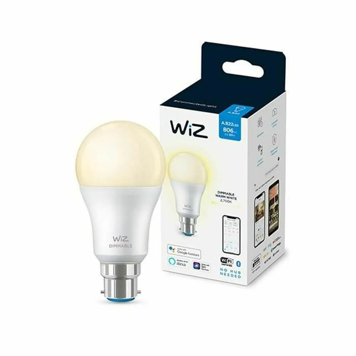 Lampadina LED Wiz E27 F 60 W 806 lm Bianco (2700k) (2700 K)