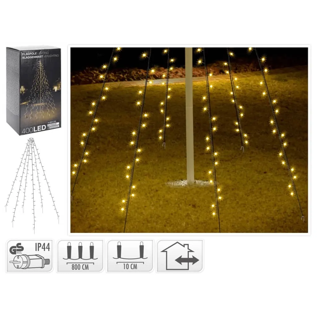 Ambiance Luce di Natale per Pennone con 400 LED 800 cm