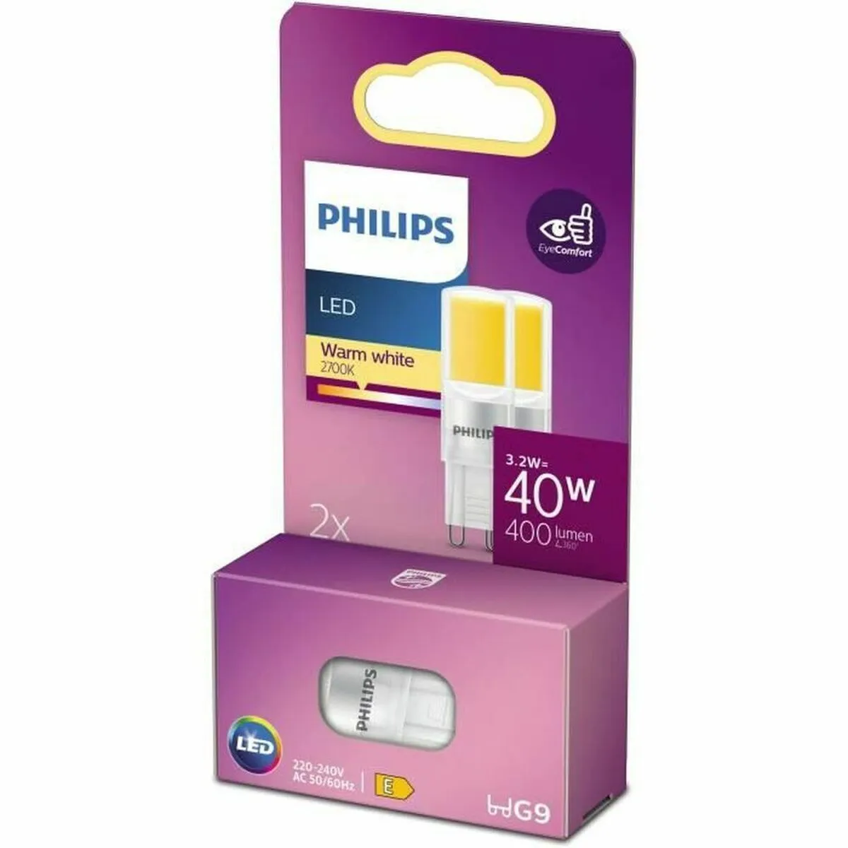 Lampadina LED Philips Capsule 40 W G9 2 Unità (2 Unità)