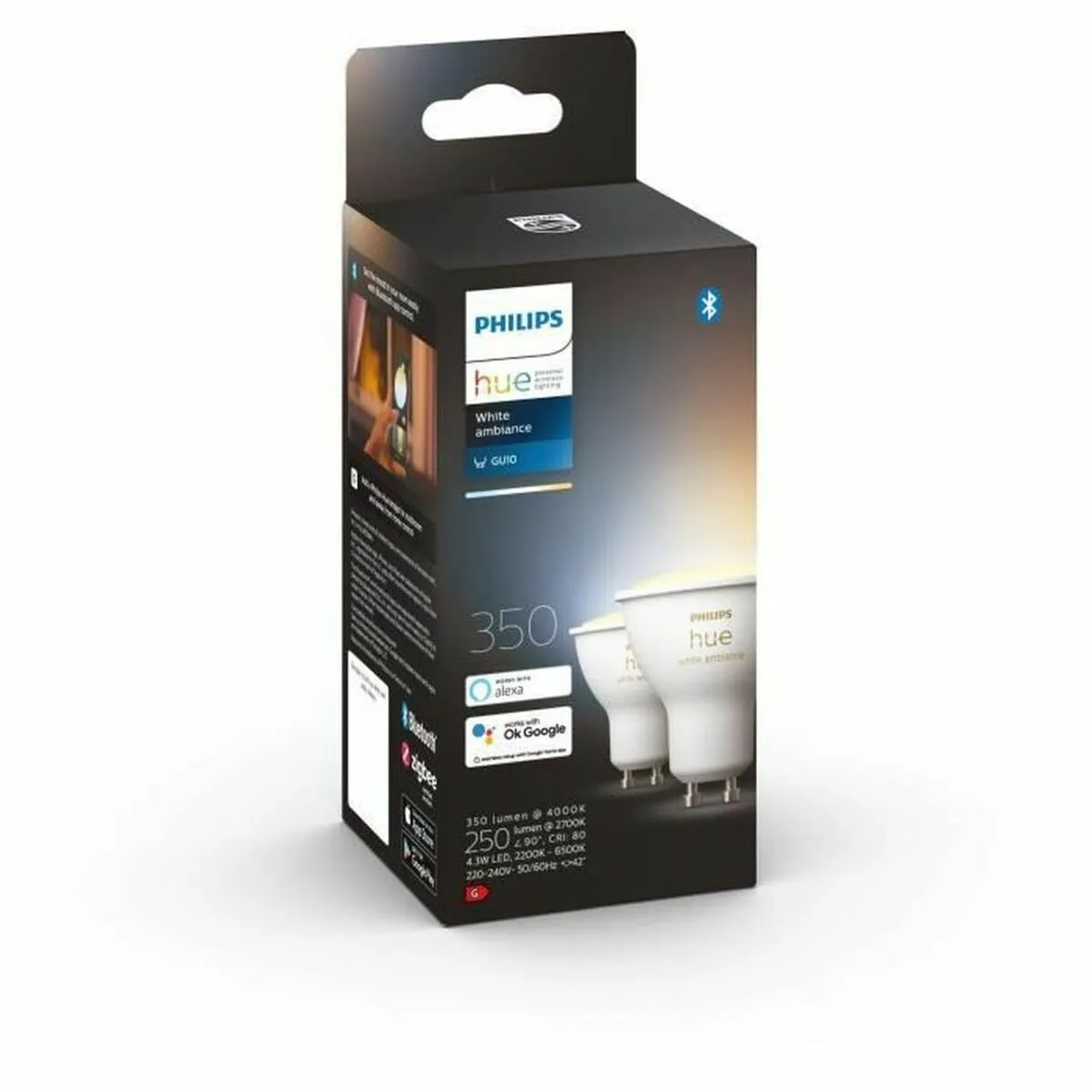 Lampadina LED Philips Pack de 2 GU10 Bianco GU10 G (2 Unità) (2200K) (6500 K)