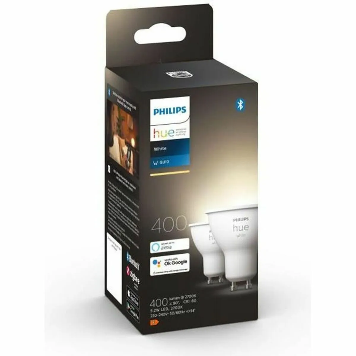 Lampadina Intelligente Philips Bianco F GU10 400 lm (2700k)