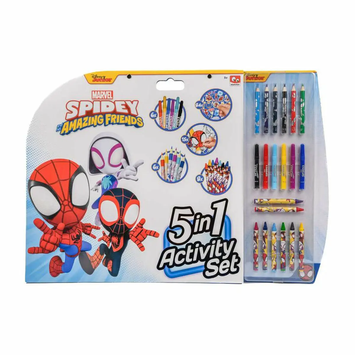 Scatola Multiattività per Colorare Spidey 5 in 1