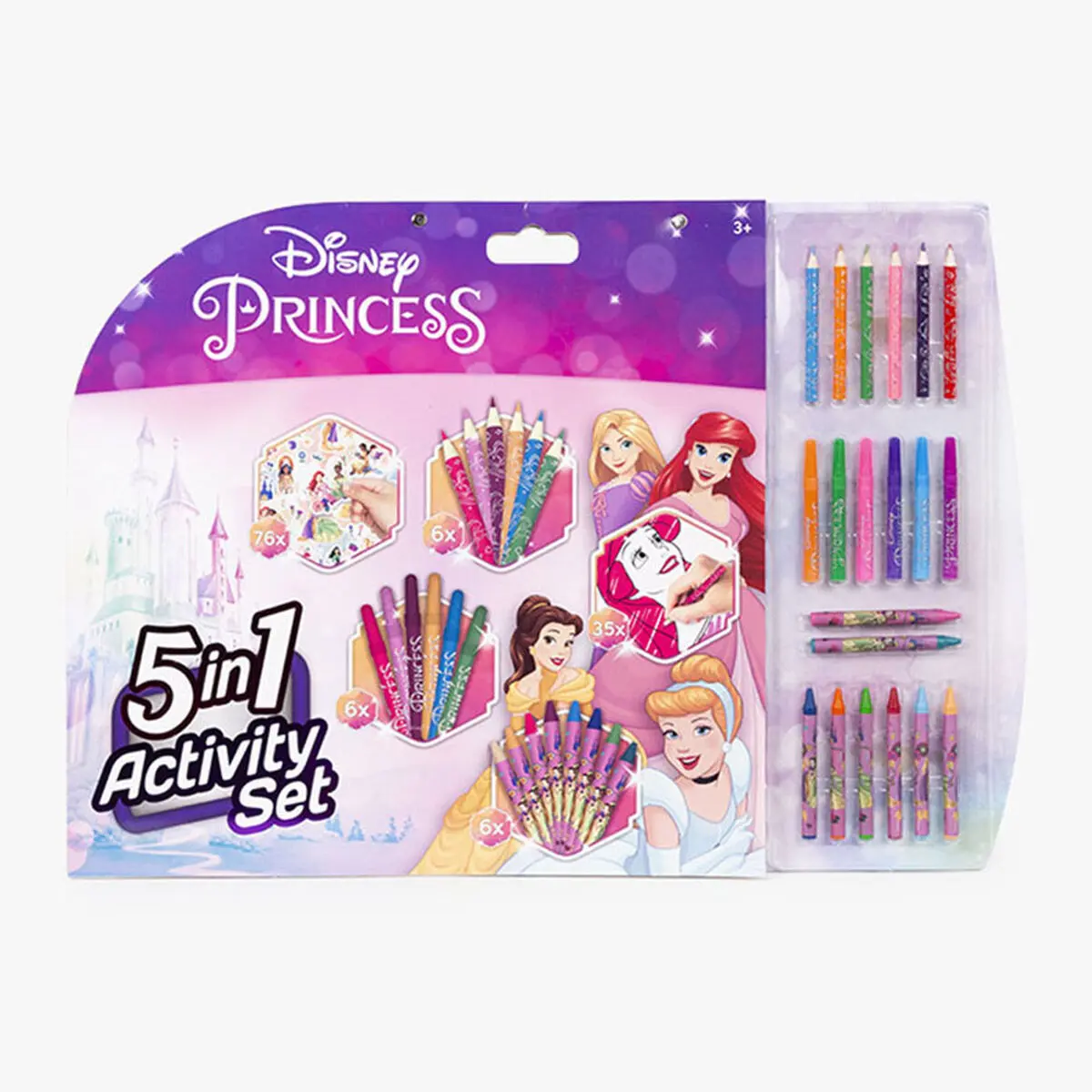 Scatola Multiattività per Colorare Disney Princess 5 in 1