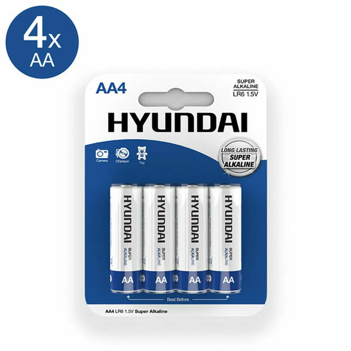 Batterie Alcaline Hyundai AA (4 uds)