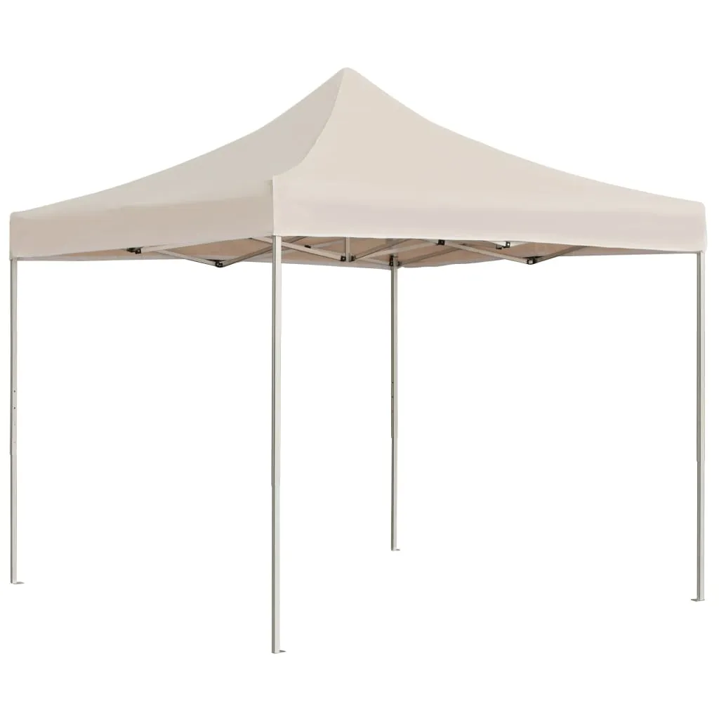 vidaXL Gazebo Professionale Pieghevole in Alluminio 3x3m Crema