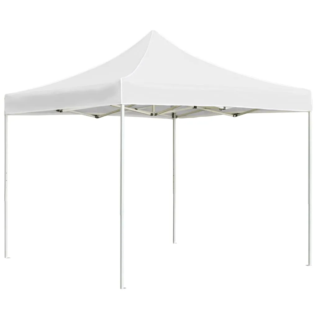 vidaXL Gazebo Professionale Pieghevole in Alluminio 3x3m Bianco