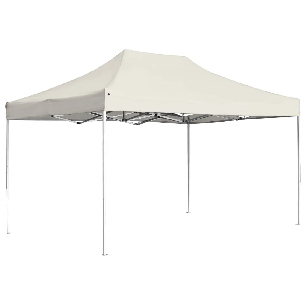 vidaXL Gazebo Professionale Pieghevole in Alluminio 4,5x3 m Crema