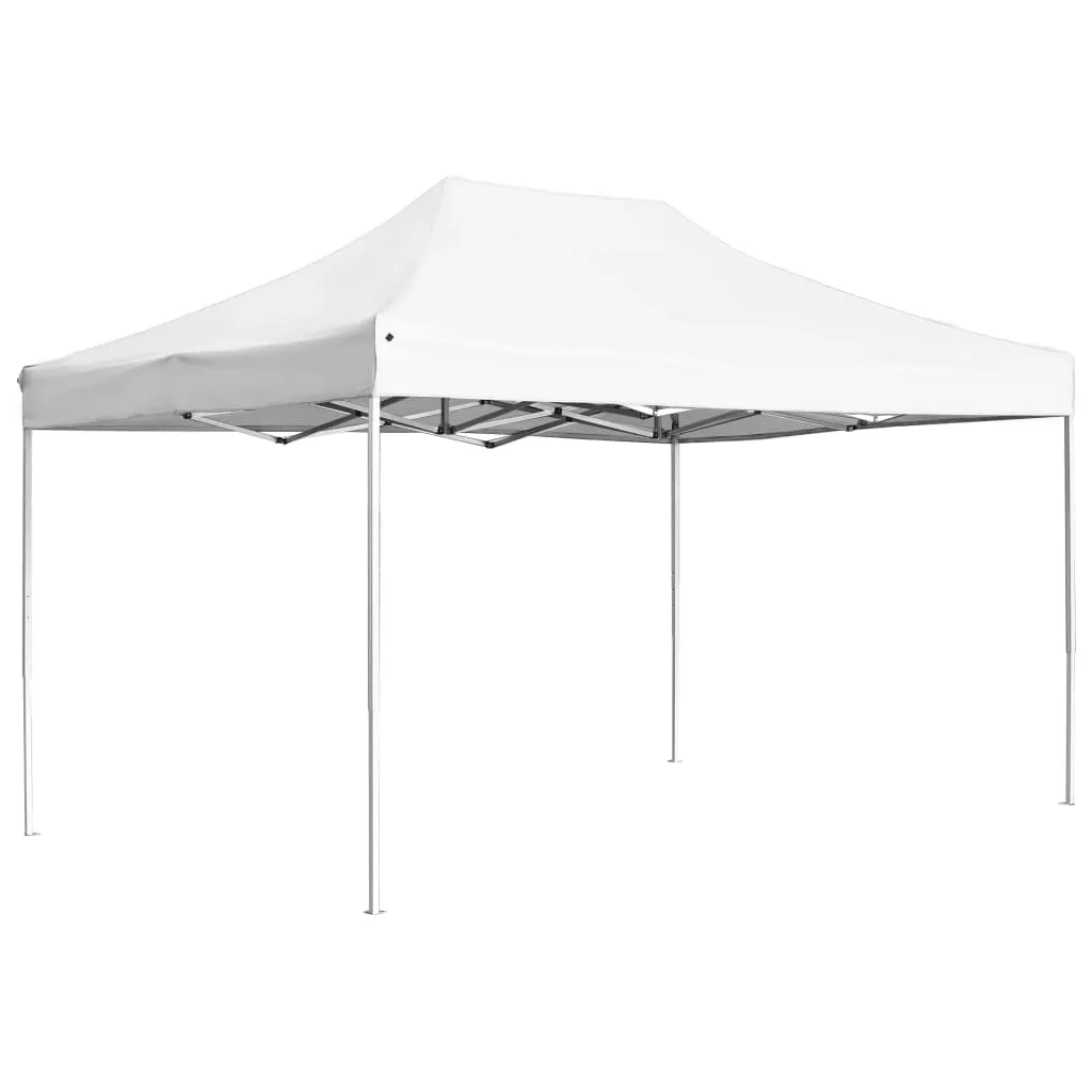 vidaXL Gazebo Professionale Pieghevole Alluminio 4,5x3 m Bianco