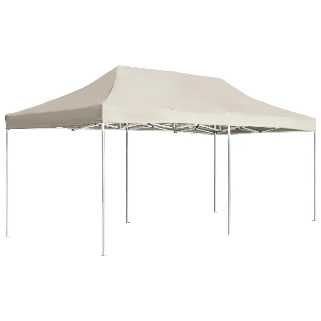 vidaXL Gazebo Professionale Pieghevole in Alluminio 6x3 m Crema