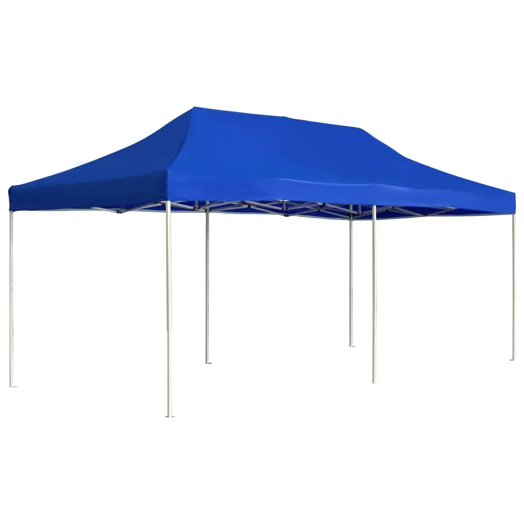 vidaXL Gazebo Professionale Pieghevole Alluminio 6x3 m Blu