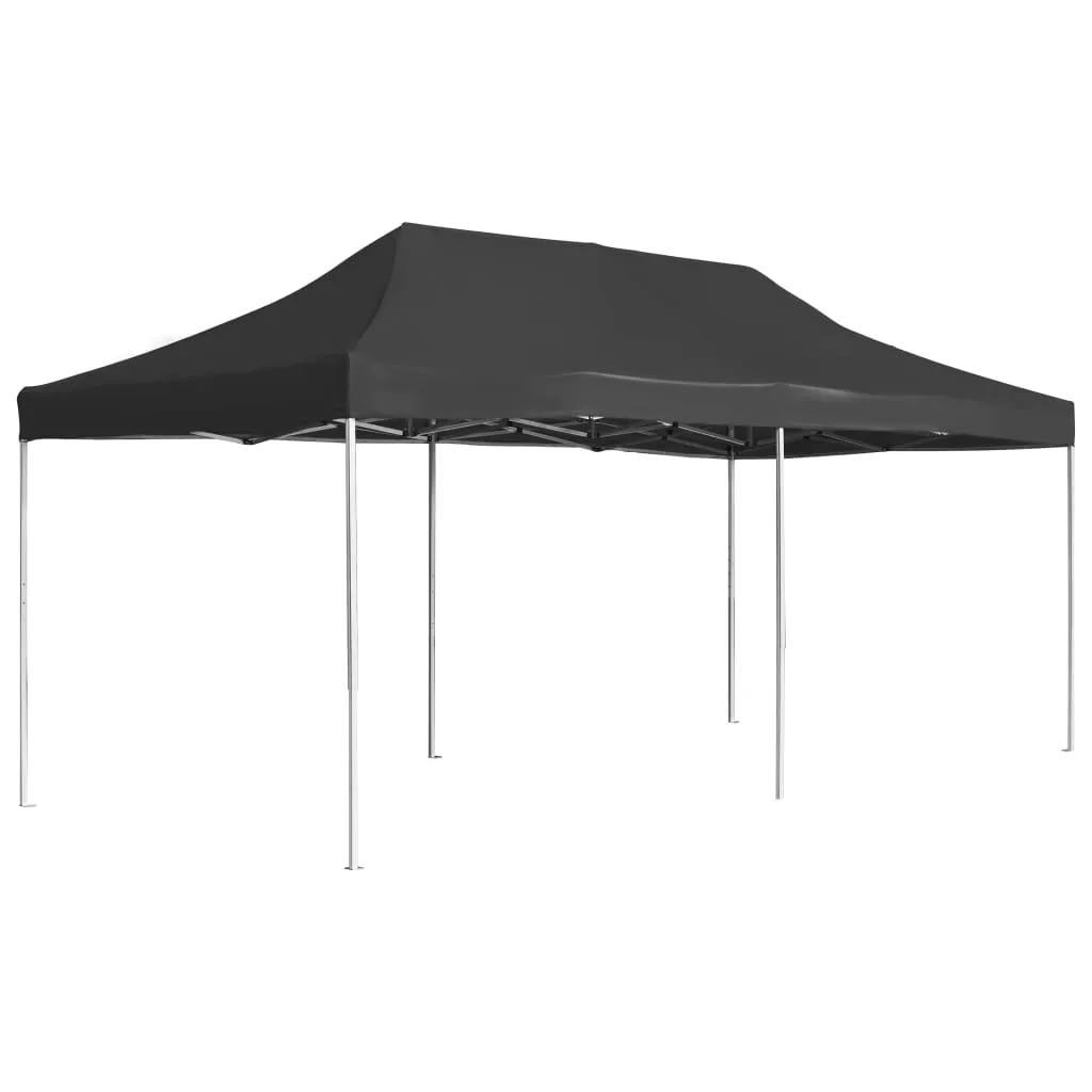 vidaXL Gazebo Professionale Pieghevole Alluminio 6x3 m Antracite