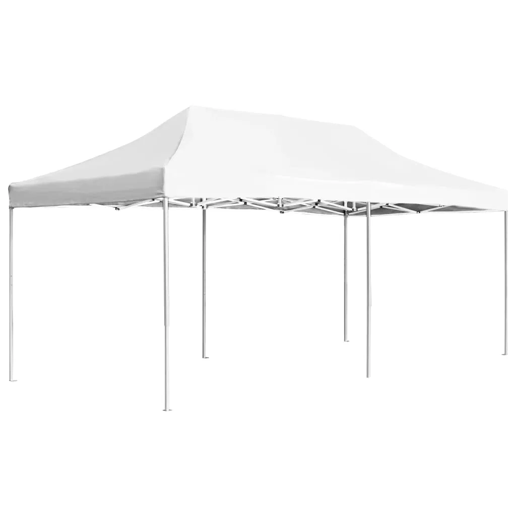 vidaXL Gazebo Professionale Pieghevole Alluminio 6x3 m Bianco