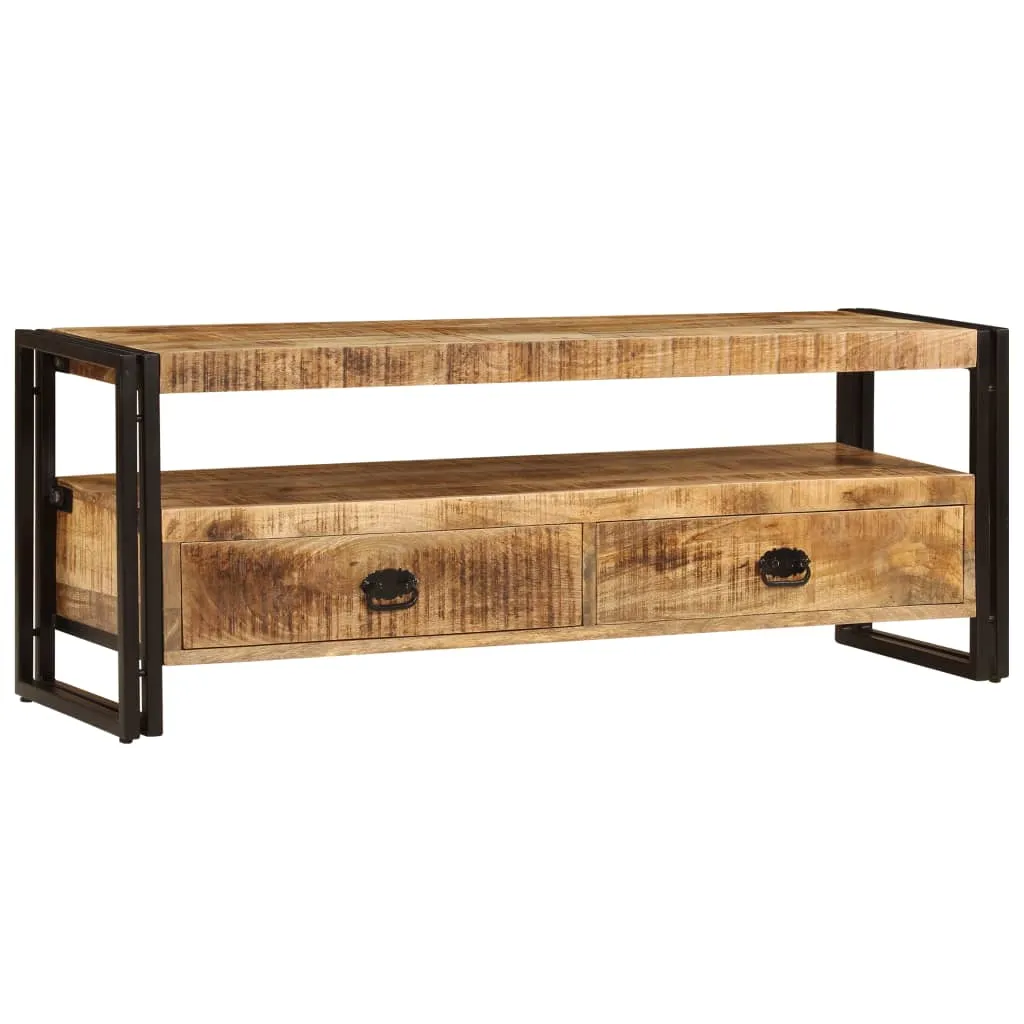 vidaXL Mobile Porta TV 120x35x45 cm Legno Massello di Mango