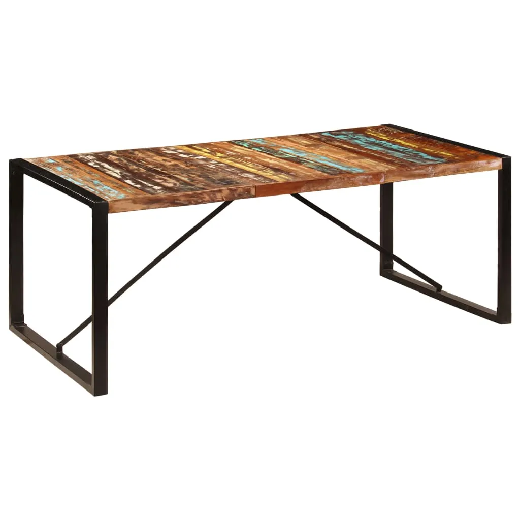 vidaXL Tavolo da Pranzo 200x100x75 cm in Legno Massello di Recupero