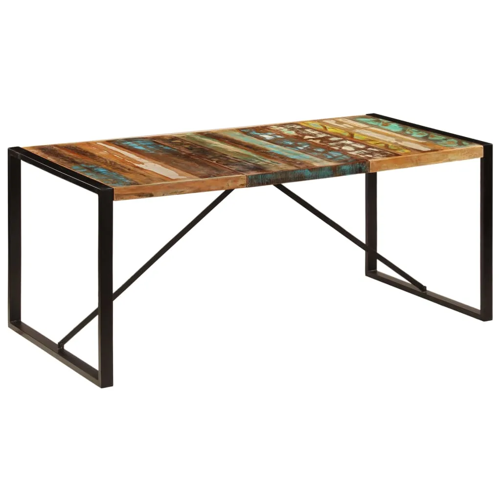 vidaXL Tavolo da Pranzo 180x90x75 cm in Legno Massello di Recupero