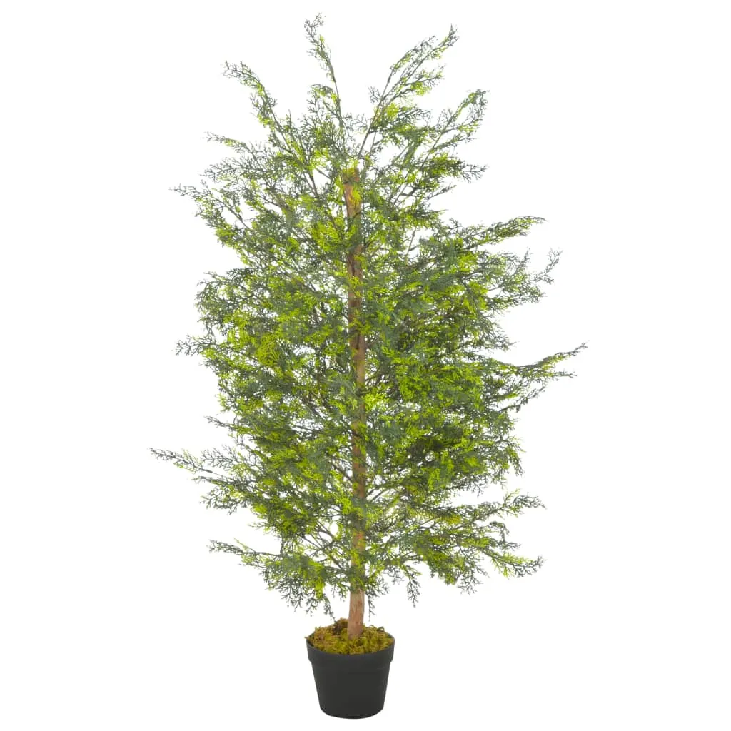 vidaXL Albero di Cipresso Artificiale con Vaso Verde 120 cm