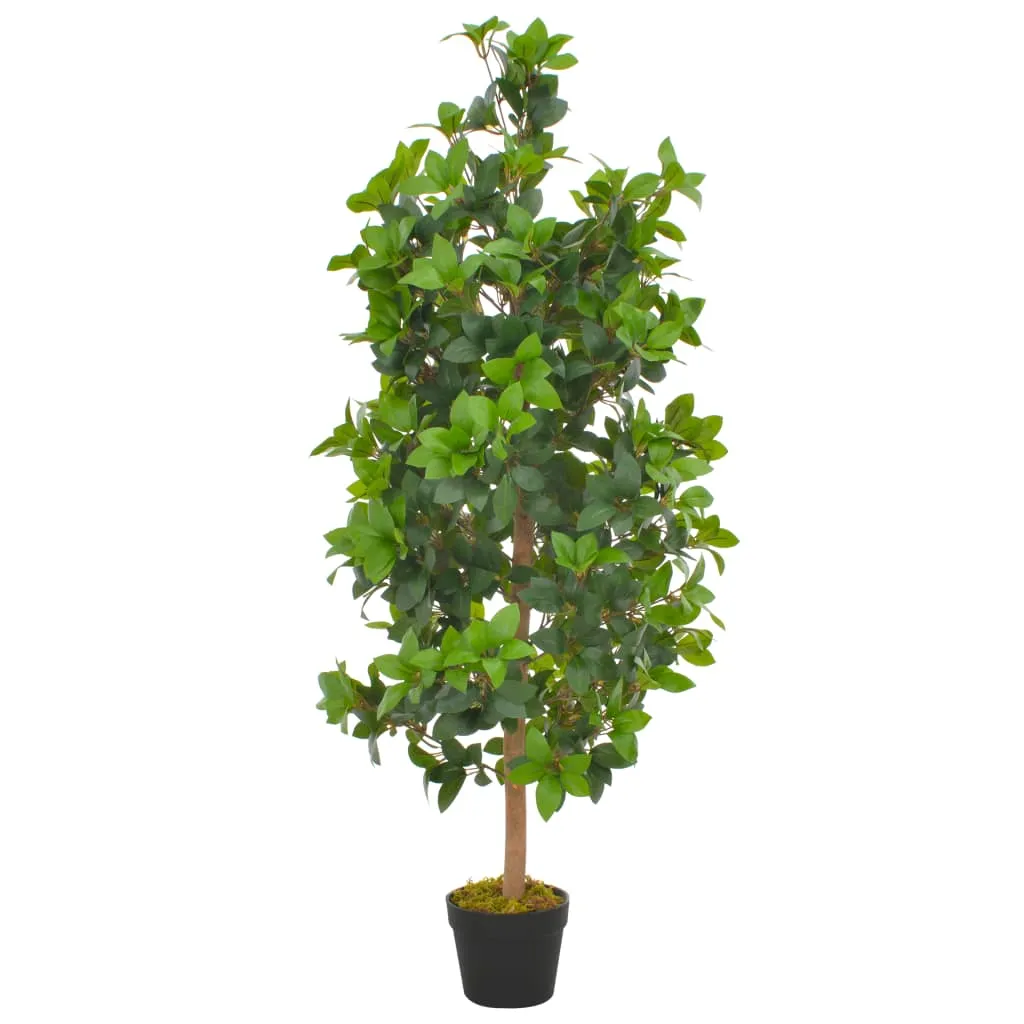 vidaXL Albero di Alloro Artificiale con Vaso Verde 120 cm