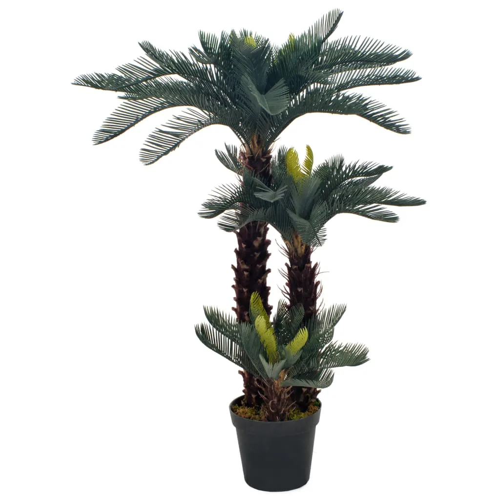 vidaXL Palma di Cycas Artificiale con Vaso Verde 125 cm