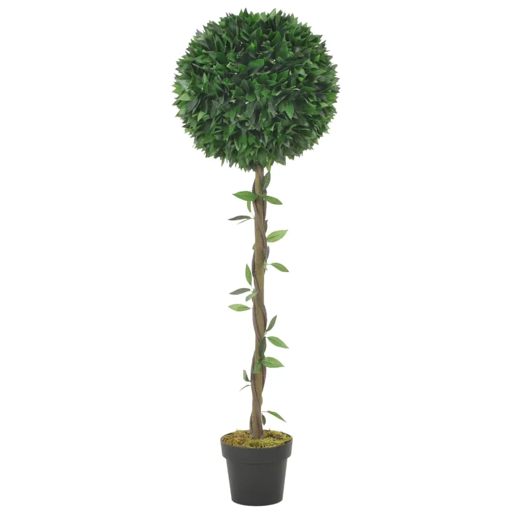 vidaXL Alloro Artificiale con Vaso Verde 130 cm